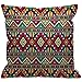HGOD DESIGNS Housses de Coussin Boho Brillant Couleur Boho Chic Style Abstrait Avec Aztèque Ornement Ethnique Taies d'oreillers Maison Décoration Pour Chambre Salon Canapé Coussins Oreillers 45x45 cm