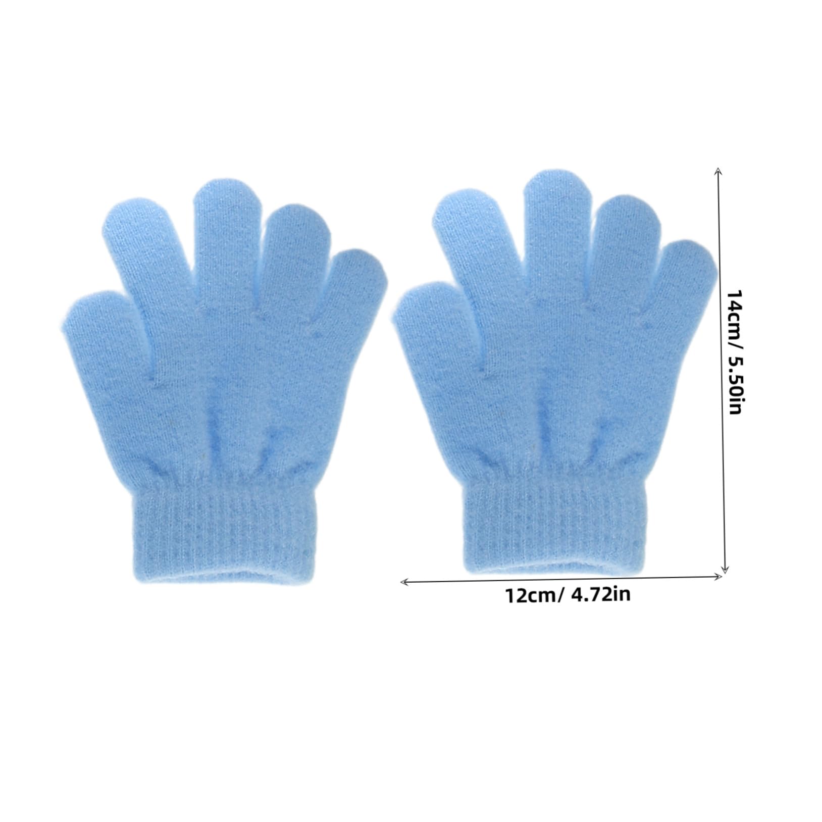 KESYOO 4 Pairs Warm Knitted Gloves Stretchy Cold Weather Mittens for Boys & Soft Fleece Lined Winter Gloves Light for Outdoor Activities and