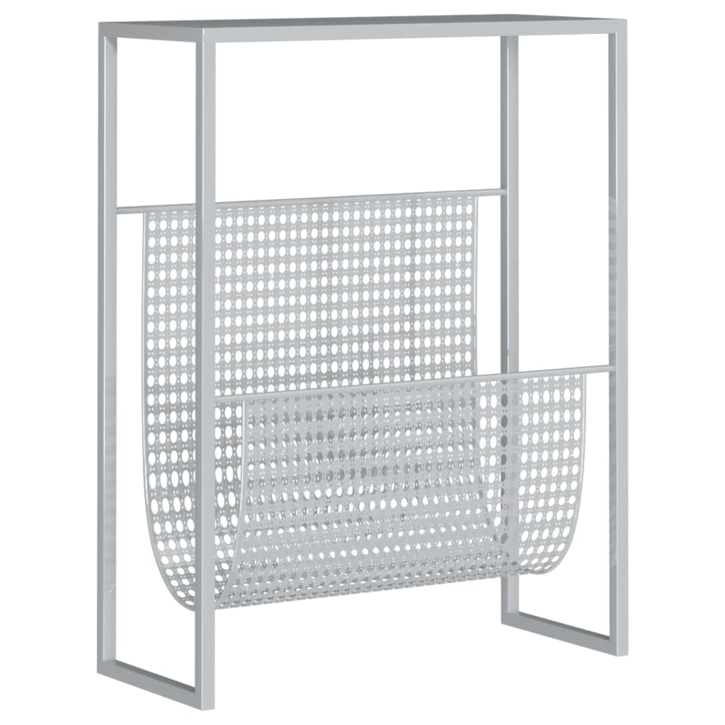 Fengshui Portariviste argento 35 x 15 x 45 cm in acciaio | Stabile, durevole, per libri e decorazioni, adatto per ufficio, soggiorno, camera da letto