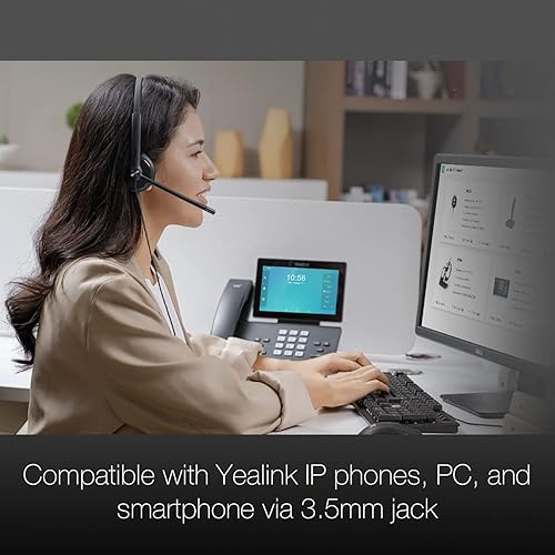 Miniatura 5 de Global Teck Worldwide GTW Yealink UH34 Mono Teams - Auriculares con cable certificados (USB-C), se conecta al escritorio, PC/Mac, softphones
