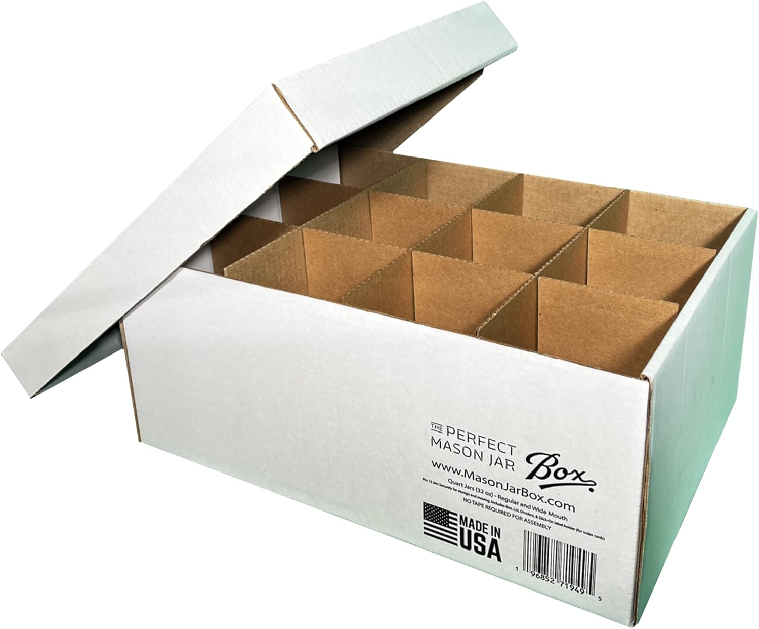 The Perfect Mason Jar Box set of 3 cardboard canning jar