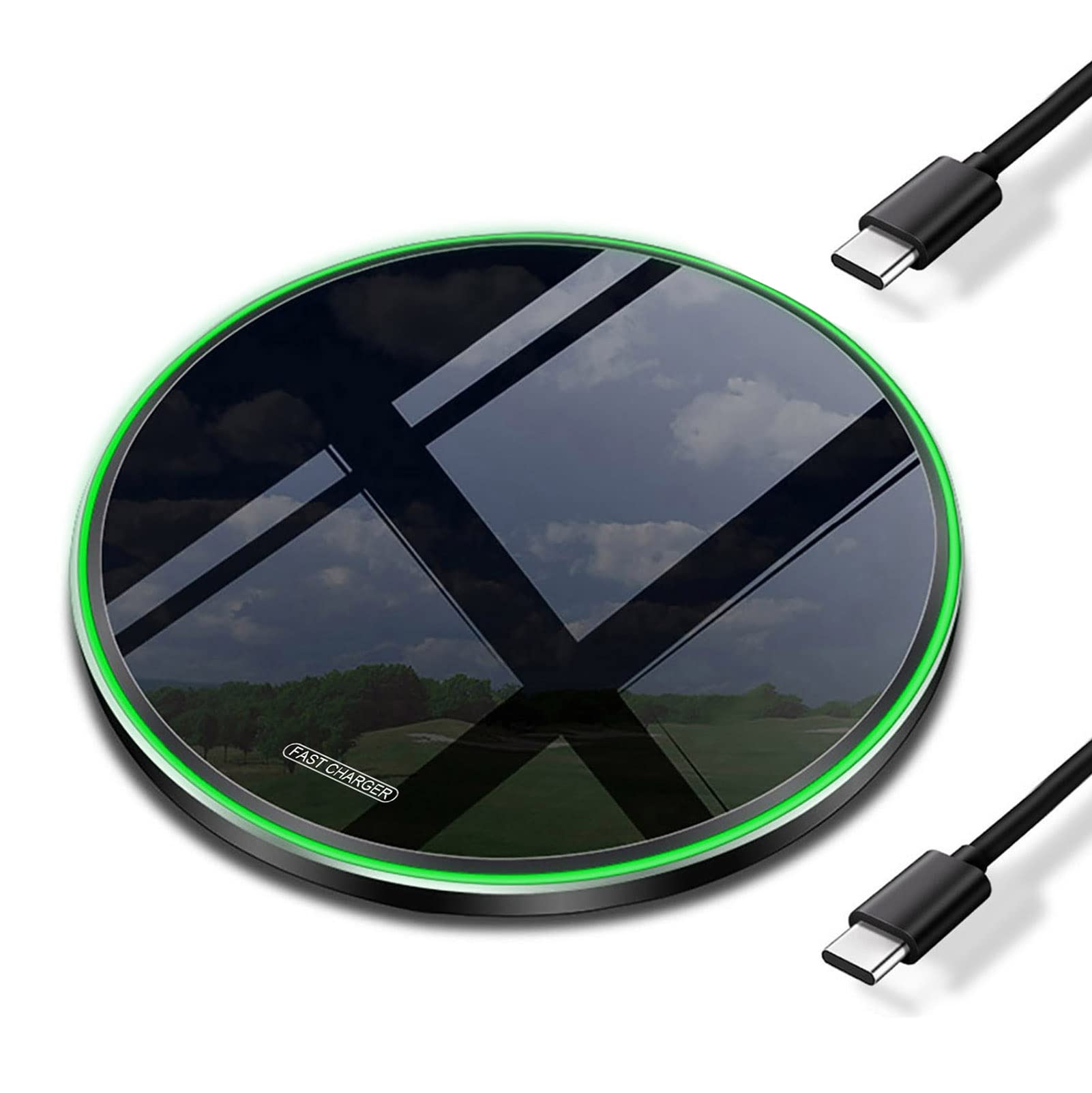 Photo 1 of 20W Fast Wireless Charger Pad,USB-C Wireless Phone Charging Station