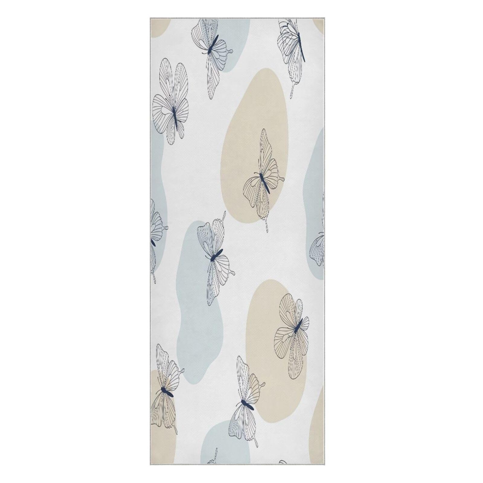 BURSTDDY Butterfly Hot Yoga Towel Absorbent Non Slip Yoga Mat Towel