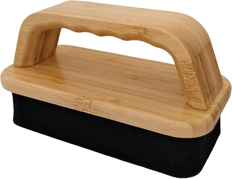Wood Cutting Board Oil & Wax Applicator with Ergonomic Handle and High Density Sponge,Restores Beauty of Your Butcher Block and Wood Surfaces,Large Applicator for Stone and Concrete Top Care.