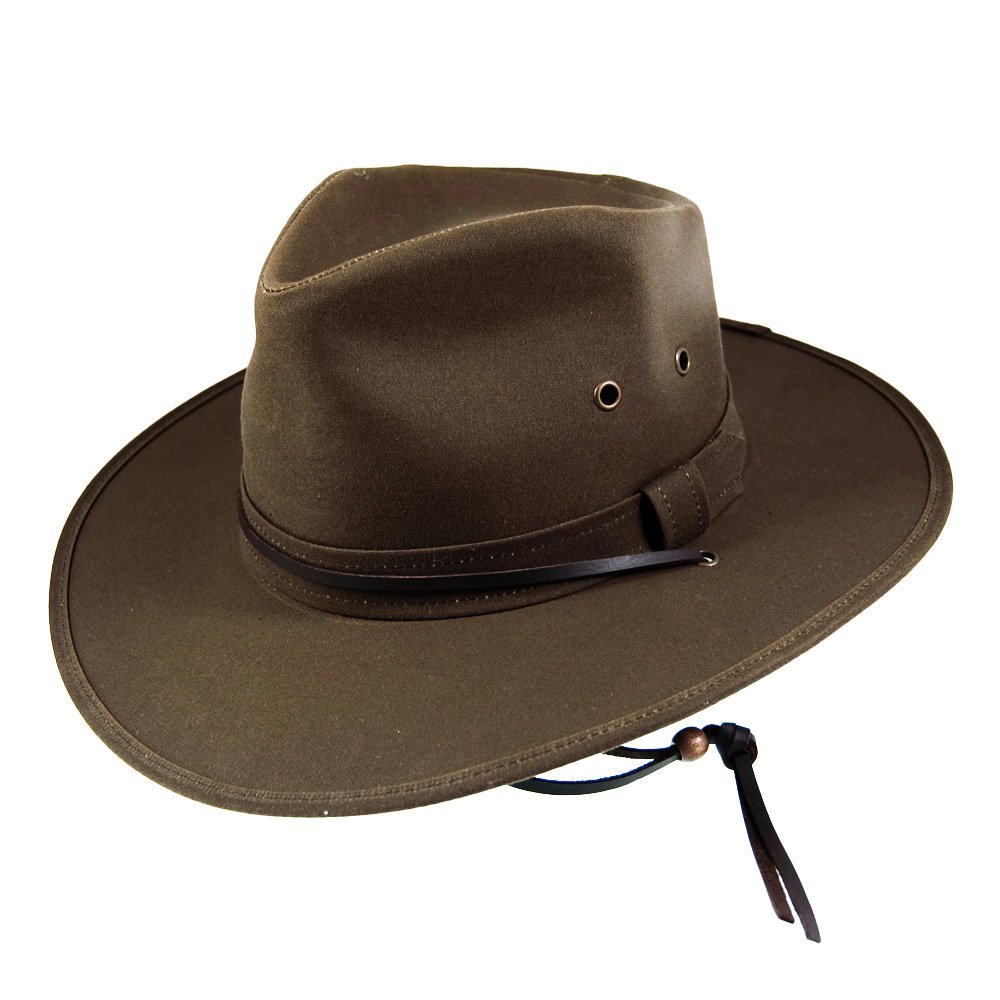 Jaxon & James Oilcloth Aussie Hat - Brown - Large