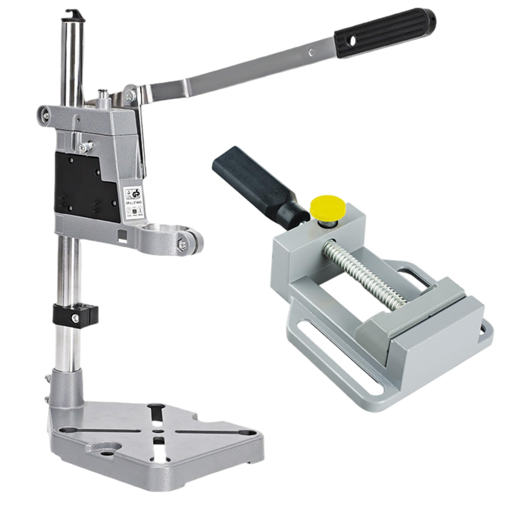 Set di supporti per trapano a colonna in alluminio, mini trapano a colonna da banco regolabile per mano elettrica, supporto da banco antiscivolo per foratura di precisione e progetti fai da te
