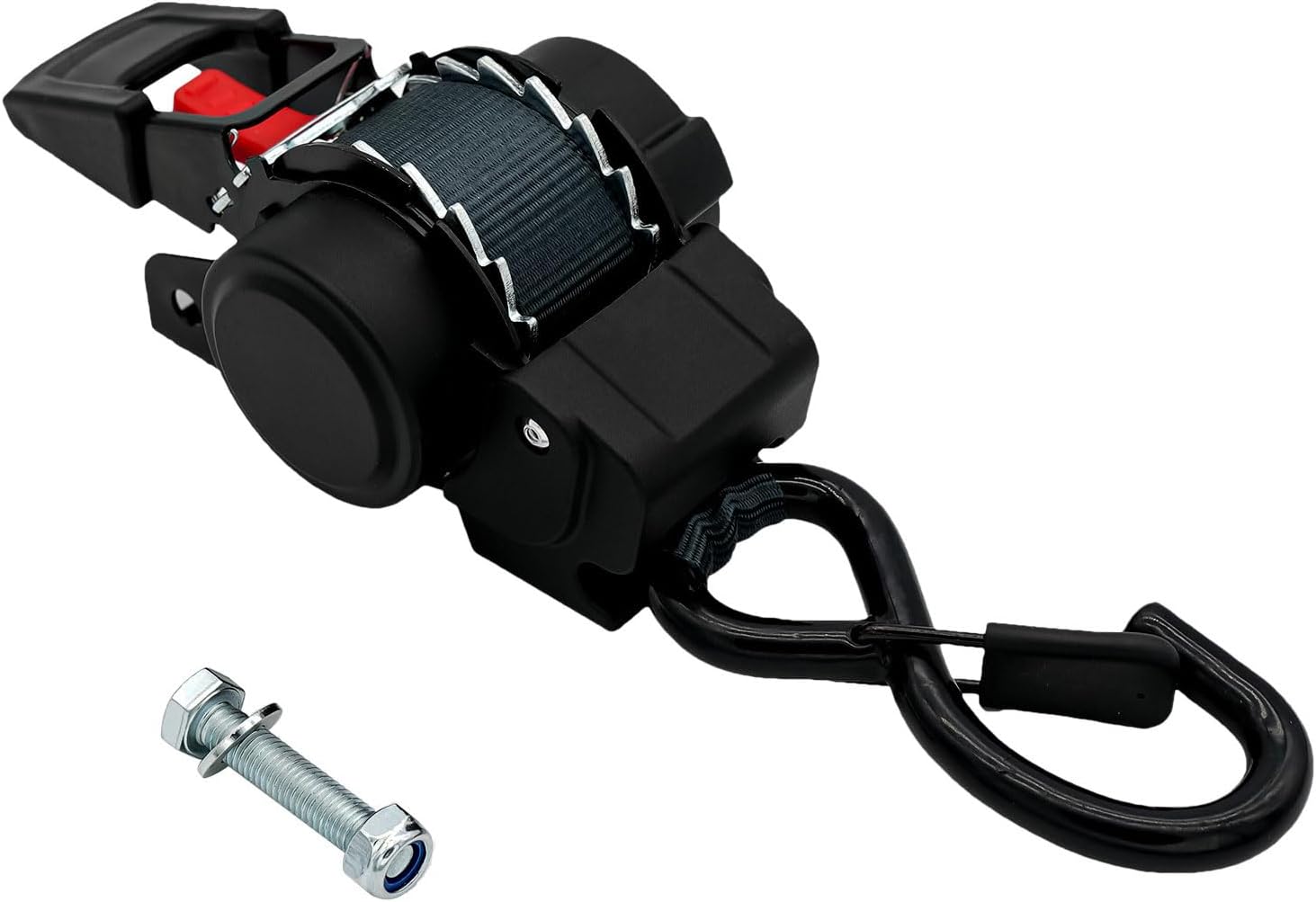 Ratchet Ties Down Strap 1500/3307lbs Break Strength Padded Handles S Hook Soft Handle For Truck Motorcycle Transport
