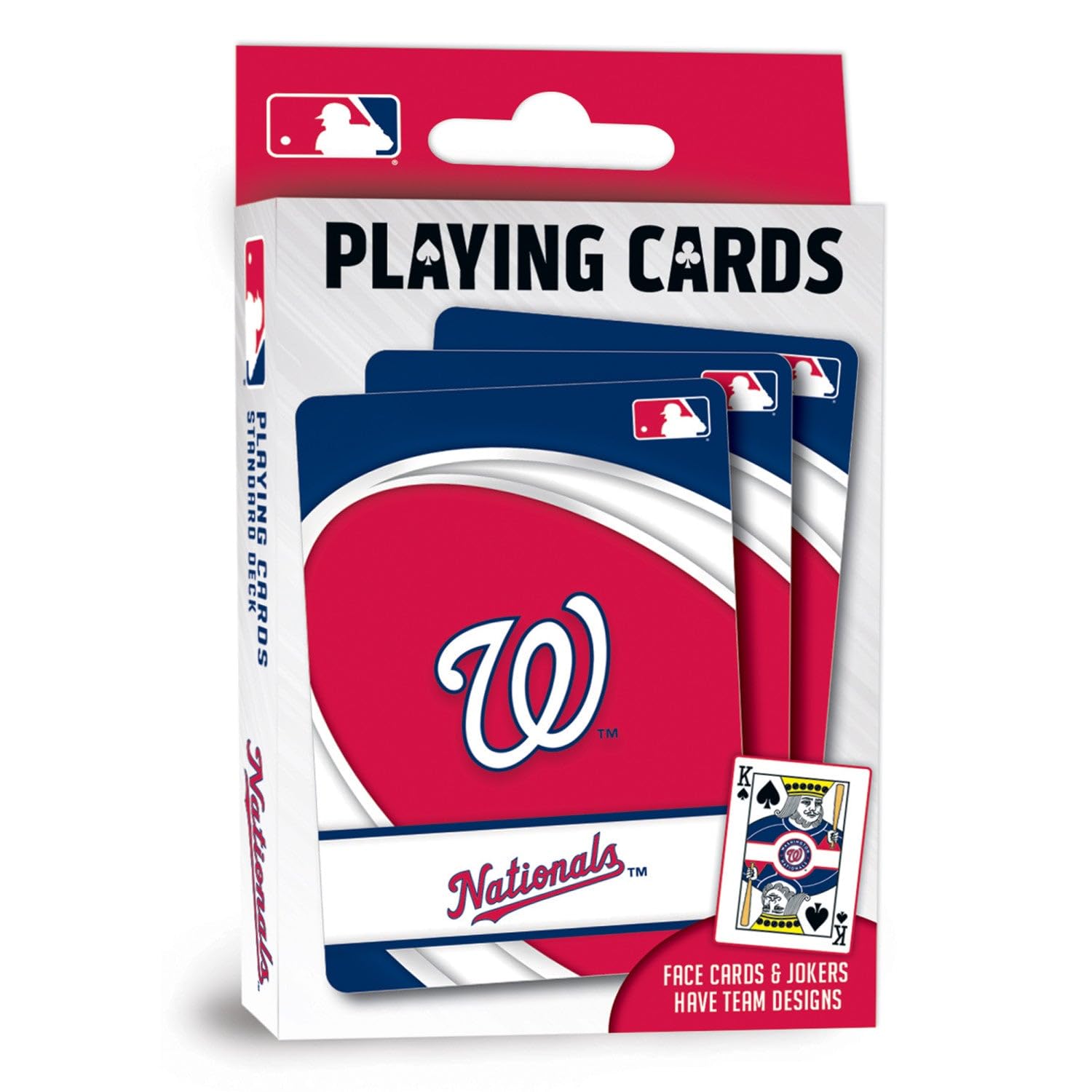 MasterPieces Officially Licensed MLB Washington Nationals Playing Cards - 54 Card Deck for Adults