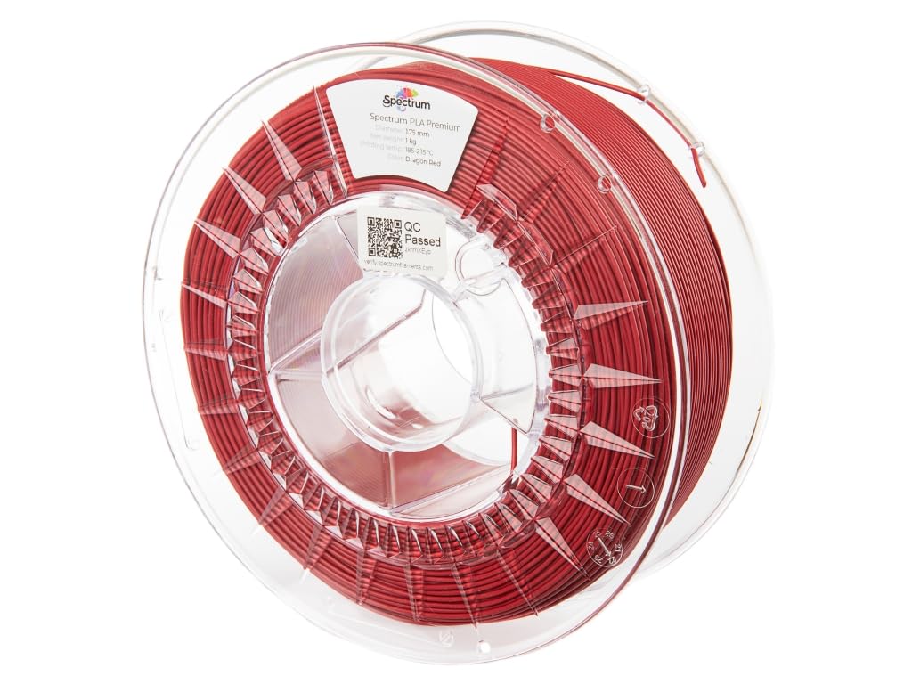 Spectrum Filaments - Filament PLA 1.75mm, DRAGON RED, 1kg Spule, 3D Drucker Druckmaterialien, 3D Printer Printing Materials