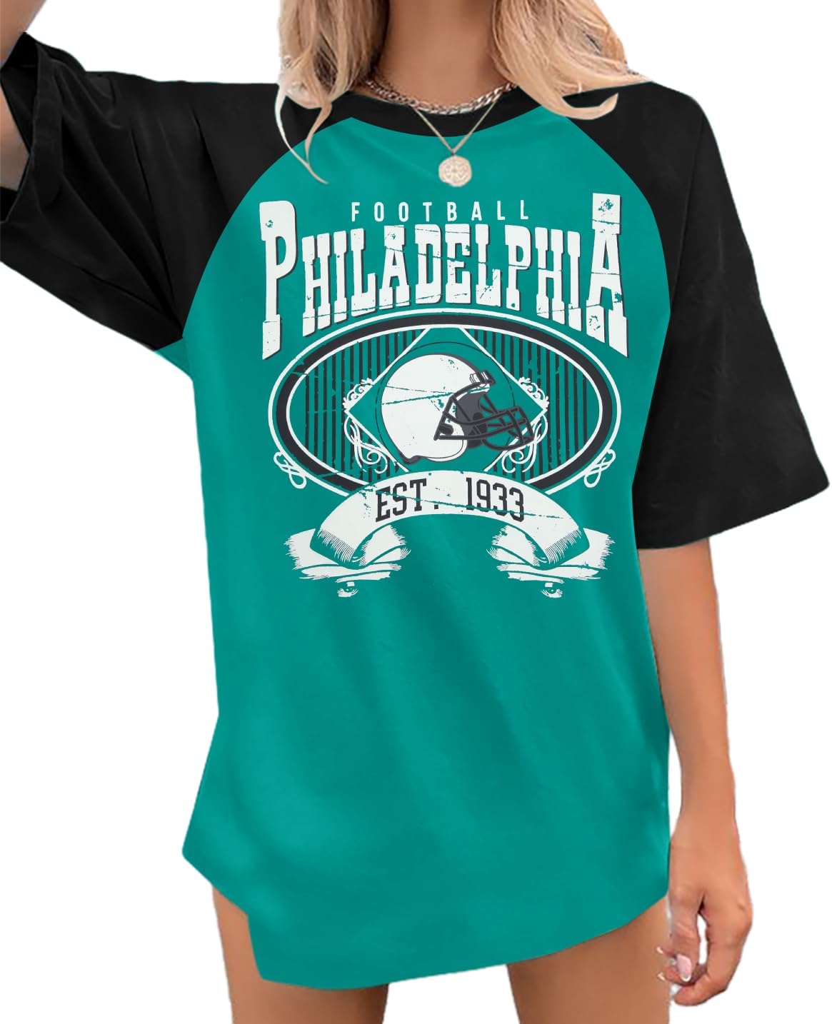 Football Shirts Women Game Day Oversized Shirt Football Team Fan Tee Sports Jersey Gift Tops