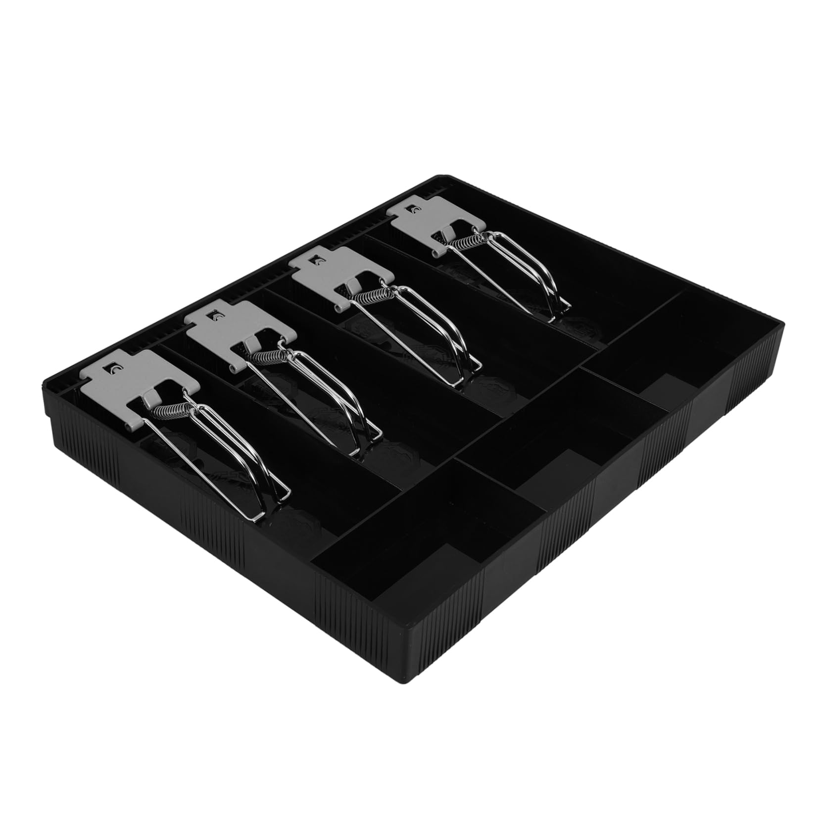 SHINEOFI Plateau de Caisse Enregistreuse Multi Compartiments avec Clips Métalliques Tiroir de Portable pour Magasins Restaurants et Supermarchés