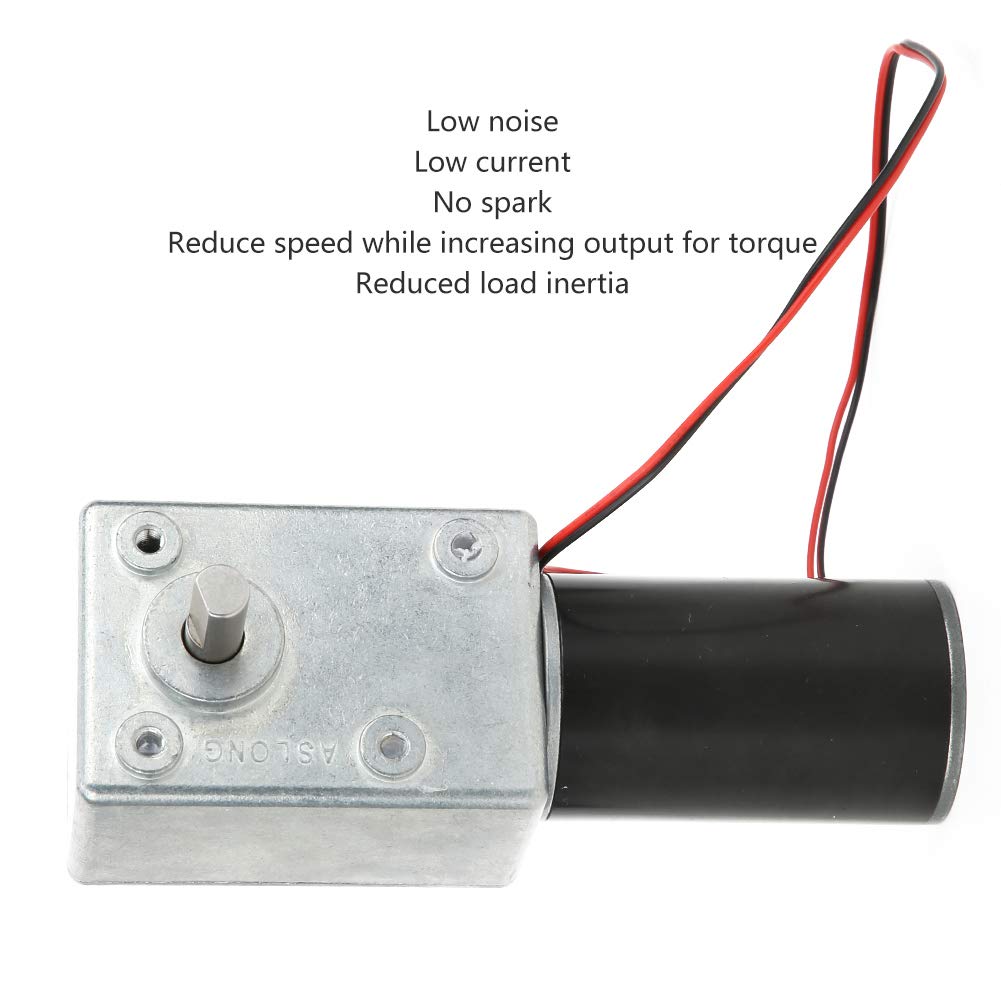 Fafeicy Motoriduttore A5882-45 Mini Motoriduttore con Riduttore di velocità CC 24 V 30 W per Accessori Elettrici, Compatto con Rapporto di Riduzione 176, Ideale per Progetti Fai da Te e Uso