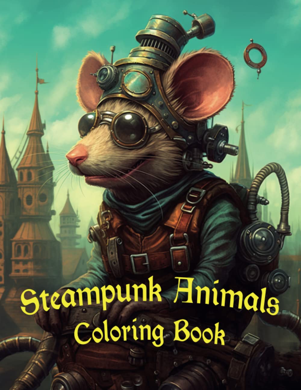Steampunk Animals Coloring Book: A Mechanical Menagerie of Color, 50 Fantastic Illustrations with Steampunk Animals to Color in, Stress Relieving and Relaxation for Adults