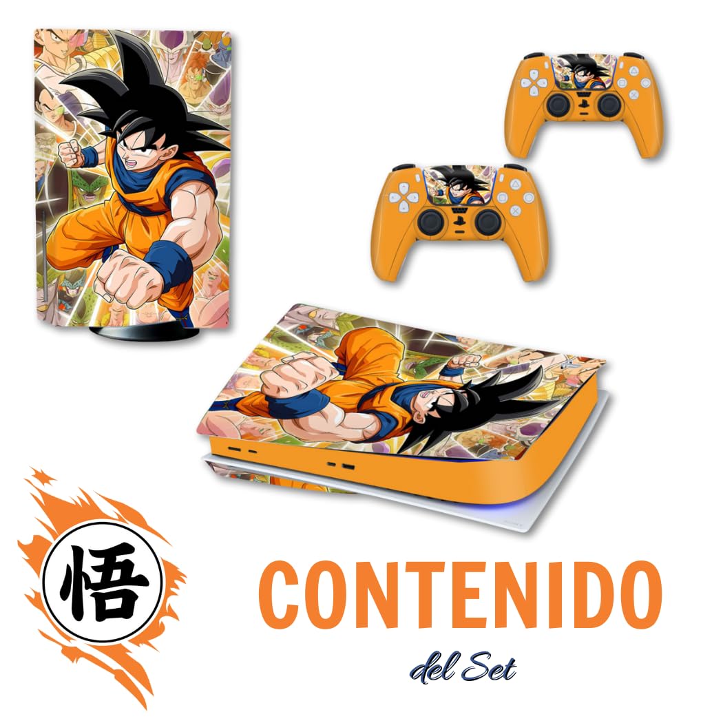 Selbstklebende Vinylfolie kompatibel mit PS5, Anti-Fingerprint-Schutzaufkleber für PS5, Kratzfeste Klebefolie für PS5-Konsole und Controller, Zubehör kompatibel mit PS5 (Anime Standard Disc)