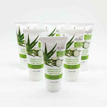 Reshma Beauty Cucumber & Aloe Vera Face Wash | Cleanser for All Skin Types & Dull Skin | Gentle Cleanser for Nourishing and Hydrating Skin| Removes Make Up| For Daily Use - Cruelty FreePack of 6