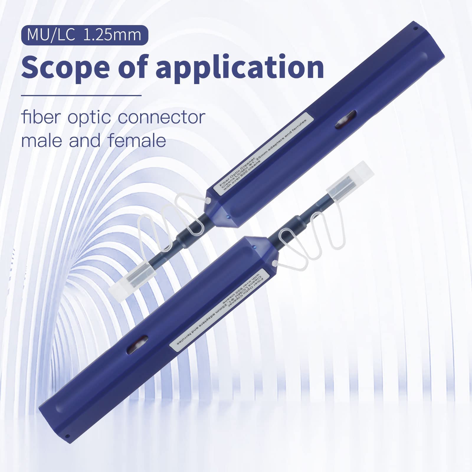MSDADA Glasfaser Reinigungsstifte Glasfaser-Reinigungsbox, Fiber Optic Cleaner AUA-550 Reinigungskassetten-Reiniger für Glasfaserkabel LC/MU/SC/FC/ST/E2000/MPO/MTP/MTRJ/MU(LC+SC+Reinigungsbox)