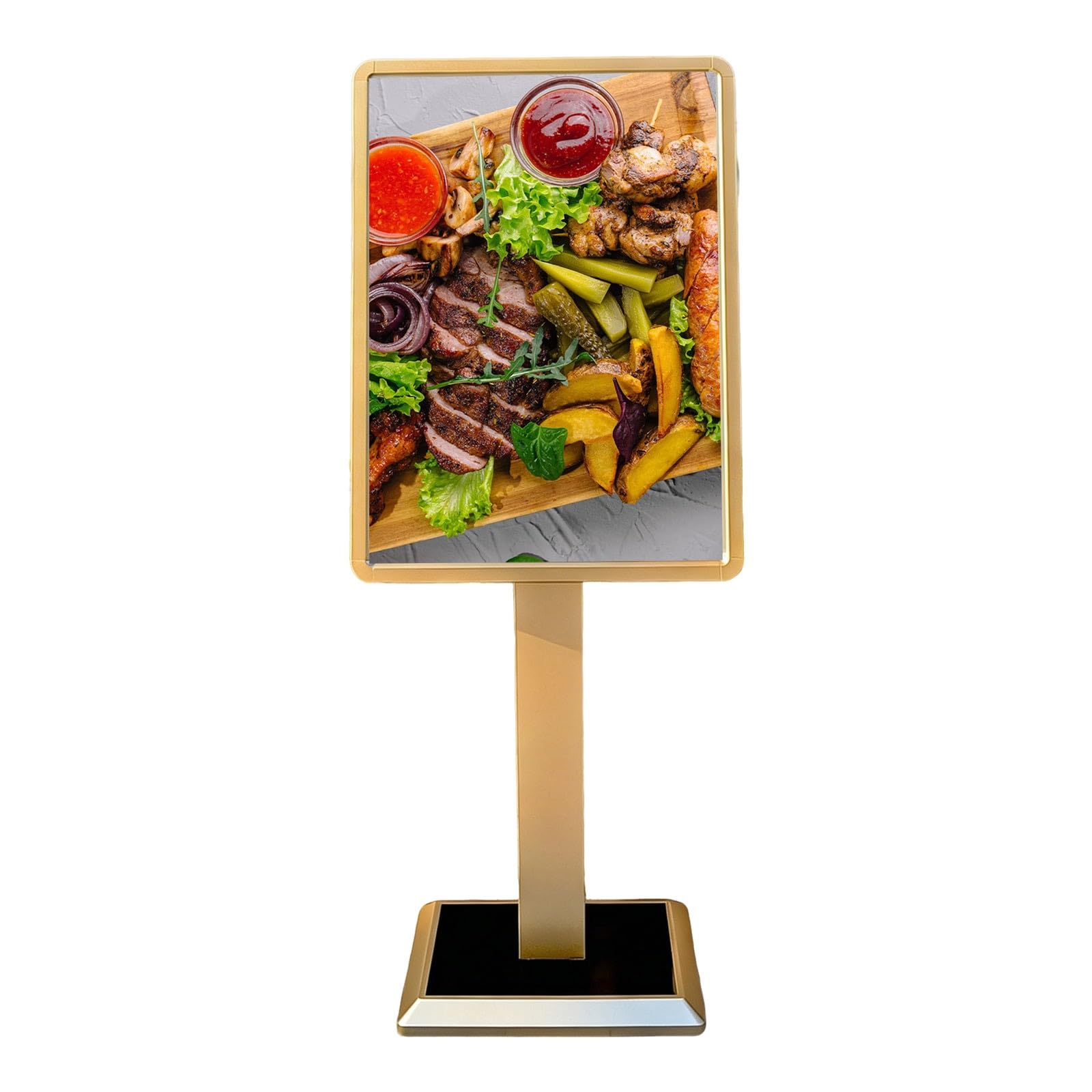 PRECISTECH Adjustable Poster Display Stand, Vertical Horizontal Sign Holder for Business Advertising, Wedding Welcome Signs, Reception Areas and Commercial Spaces(Gold,50x70)