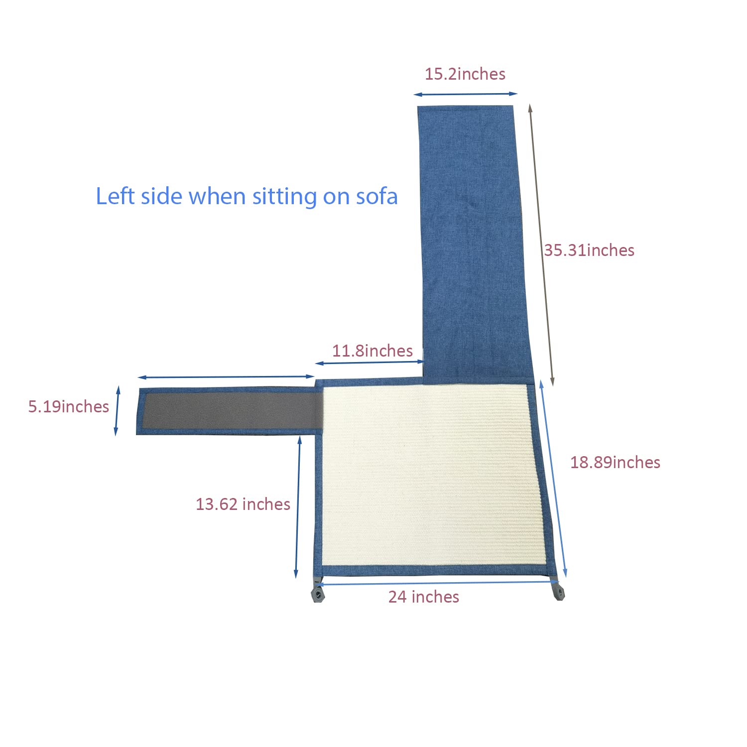 Protector de sofá contra arañazos de gato con sisal natural para proteger muebles, sofá, silla, sofá, gato, mascota, regalo