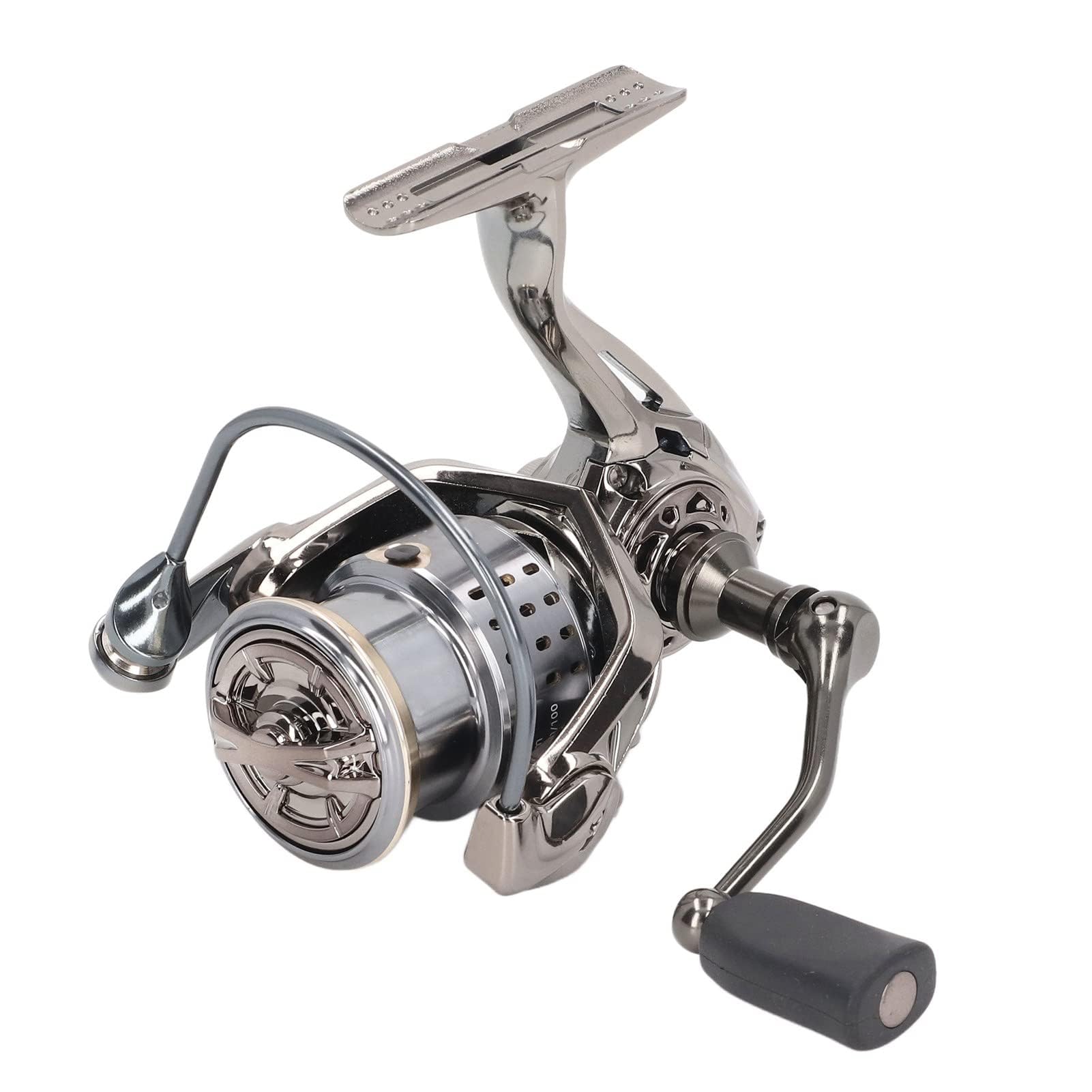 HERCHR Anti Corrosion Saltwater/Freshwater Sea Fishing Reel Carp Fishing Spinning Reel Metal 5.2:1 Fishing Reel Long Casting Chamfer Outlet Baitcaster Reels for Ice, Sea, Carp Fishing (1000S) — image 1