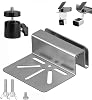 No-Drill Gutter Security Camera Mount for S340 & More | Stainless Steel Solar Camera Bracket with Anti-Rust Screws | Weatherproof, Adjustable, IP PTZ Dome Camera Compatible