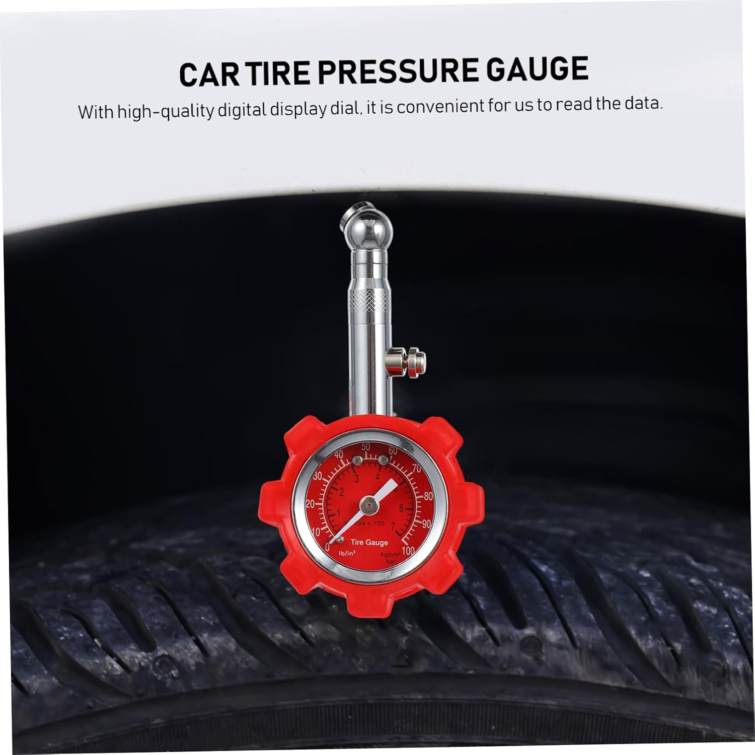 High Precision Car Tire Pressure Gauge Portable Air Testing Tool for Cars Trucks and Motorcycles Easy-to-Read Digital Display Compact Design