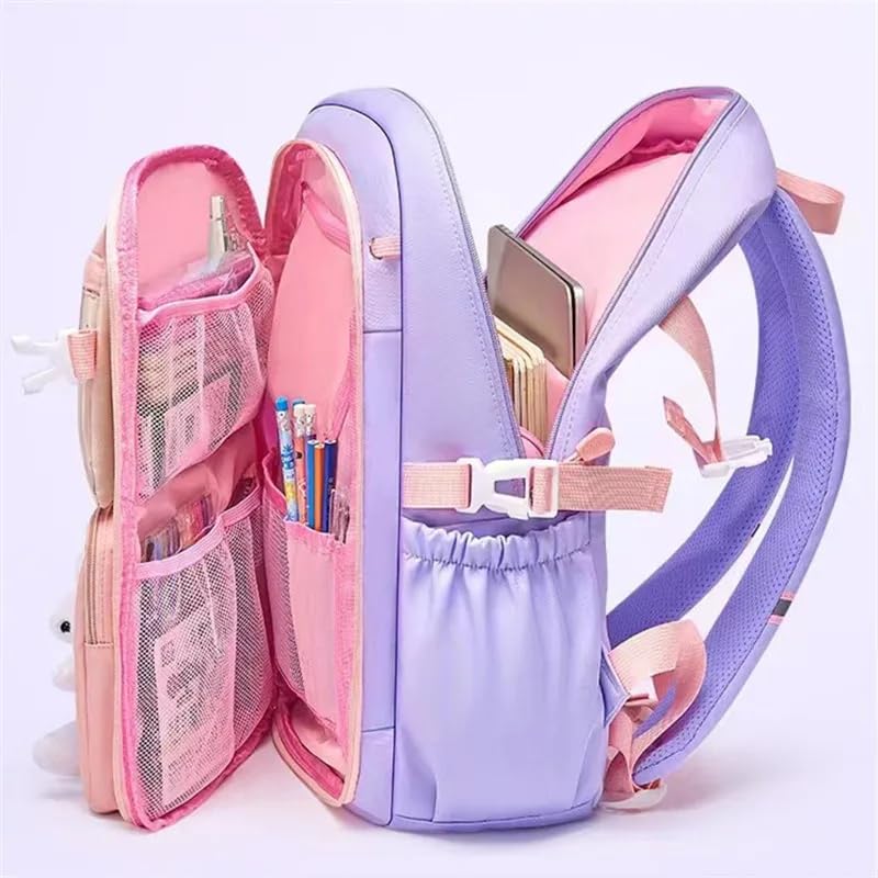 Image of Cots and Cuddles Cute Kawaii Bunny Soft Toy Large Capacity Backpack Bag for Primary School Girl Kids