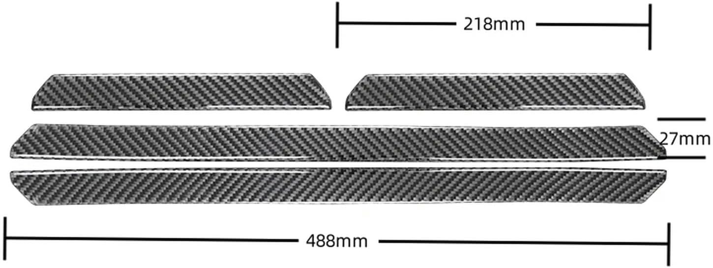 Compatible for VW Golf 8 MK8 2020 2021 Door Sill Protector Decoration Stickers Cover (RED)