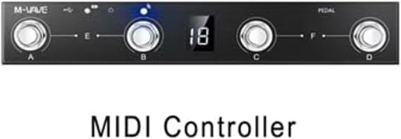 chocolate MIDI BT Wireless MIDI Controller Rechargeable 4 Buttons Portable MIDI Foot Controller Pedal APP Control