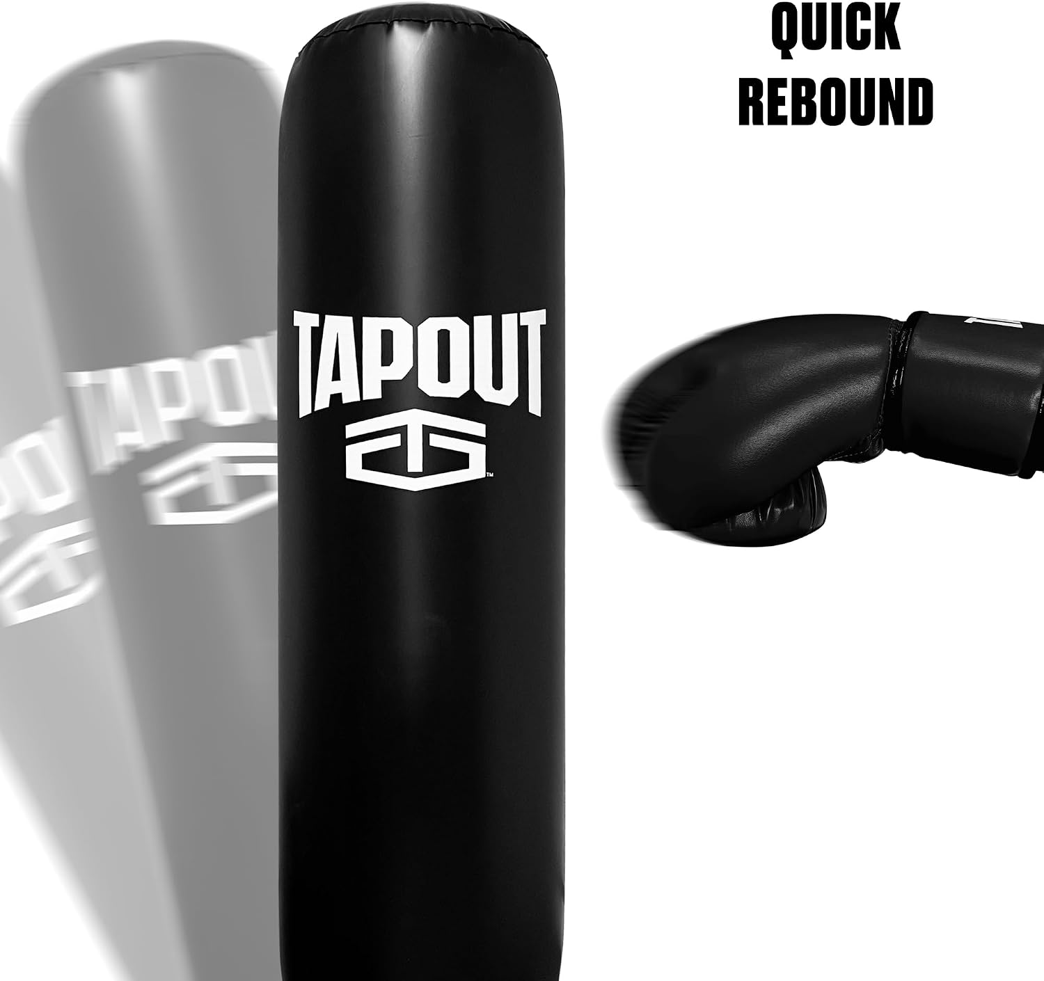 TAPOUT 63-Inch Inflatable Punching Bag, Freestanding, Boxing, MMA, Fitness