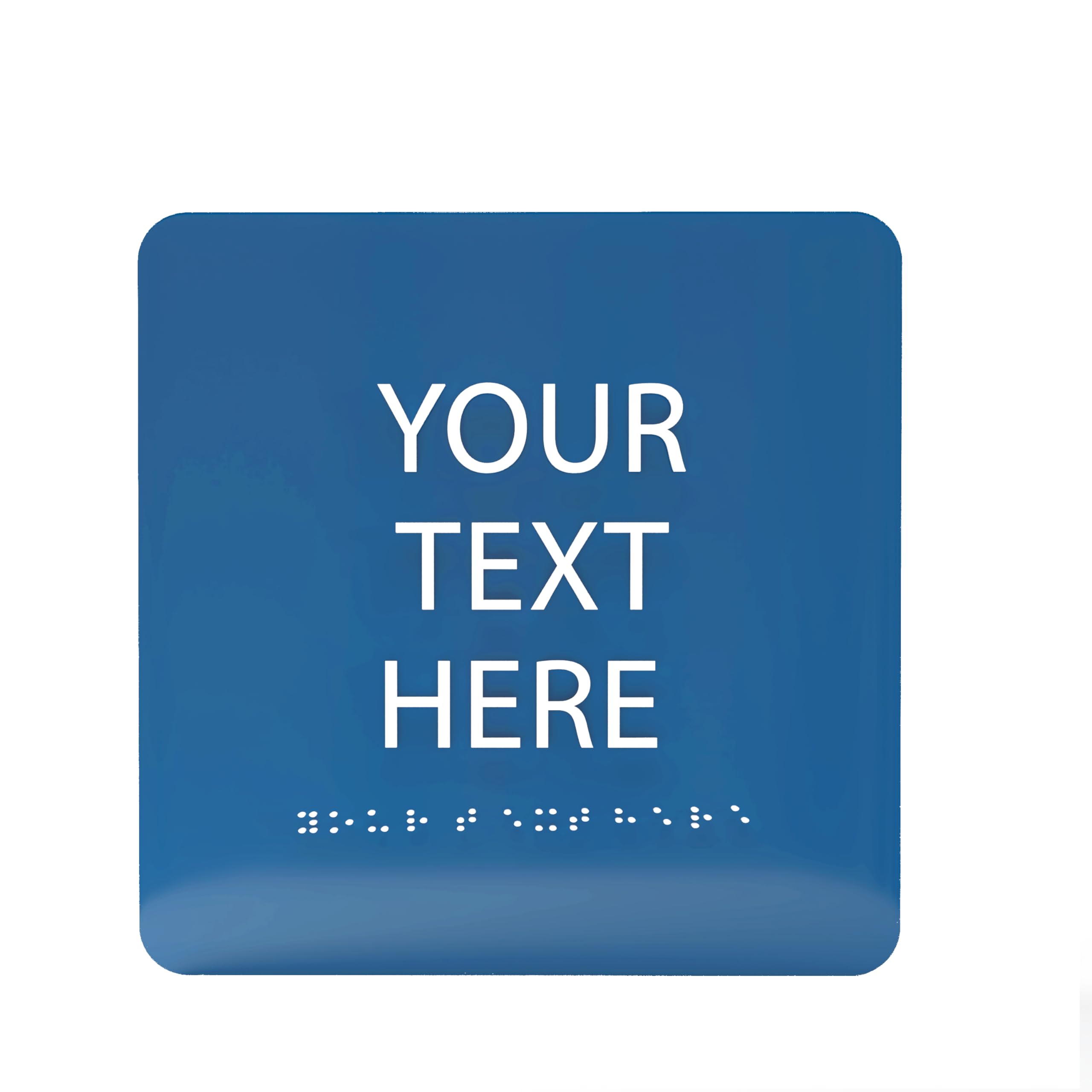 ADA CENTRAL SIGNS - 6" X6" Personalized Custom Sign- Tactile Graphics Grade 2 Braille Text | ADA Compliant Wall Mount Plastic Signs For Schools,