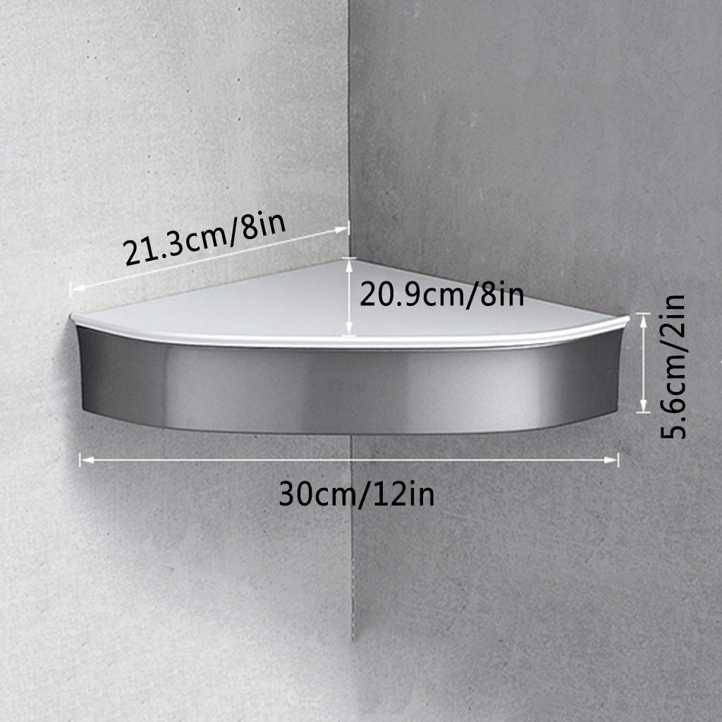 Estante De Baño Triangular De Pared, Estante De Almacenamiento Dividido De Plástico para Baño, Fácil De Limpiar, para Ducha Y Cocina(Estilo 1-Doble Capa)