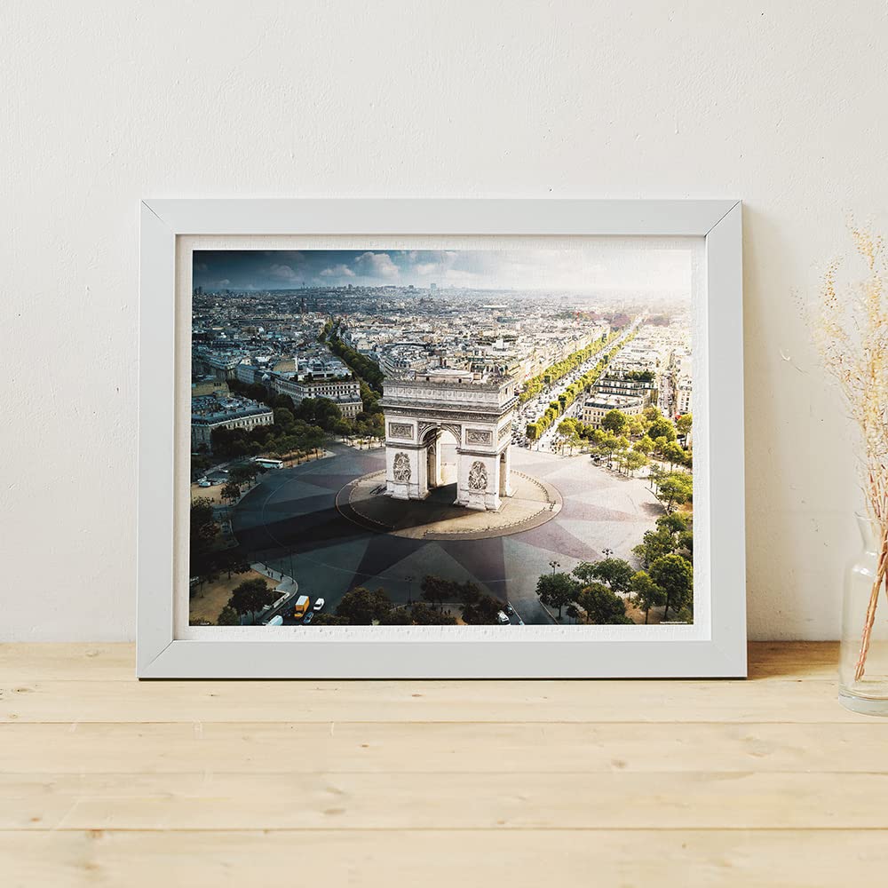 Pintoo HenryDo - Rompecabezas de 1200 piezas para adultos, fotografía aérea Arc de Triomphe París, fácil almacenamiento, rompecabezas de plástico entrelazado, no requiere pegamento [H3030]