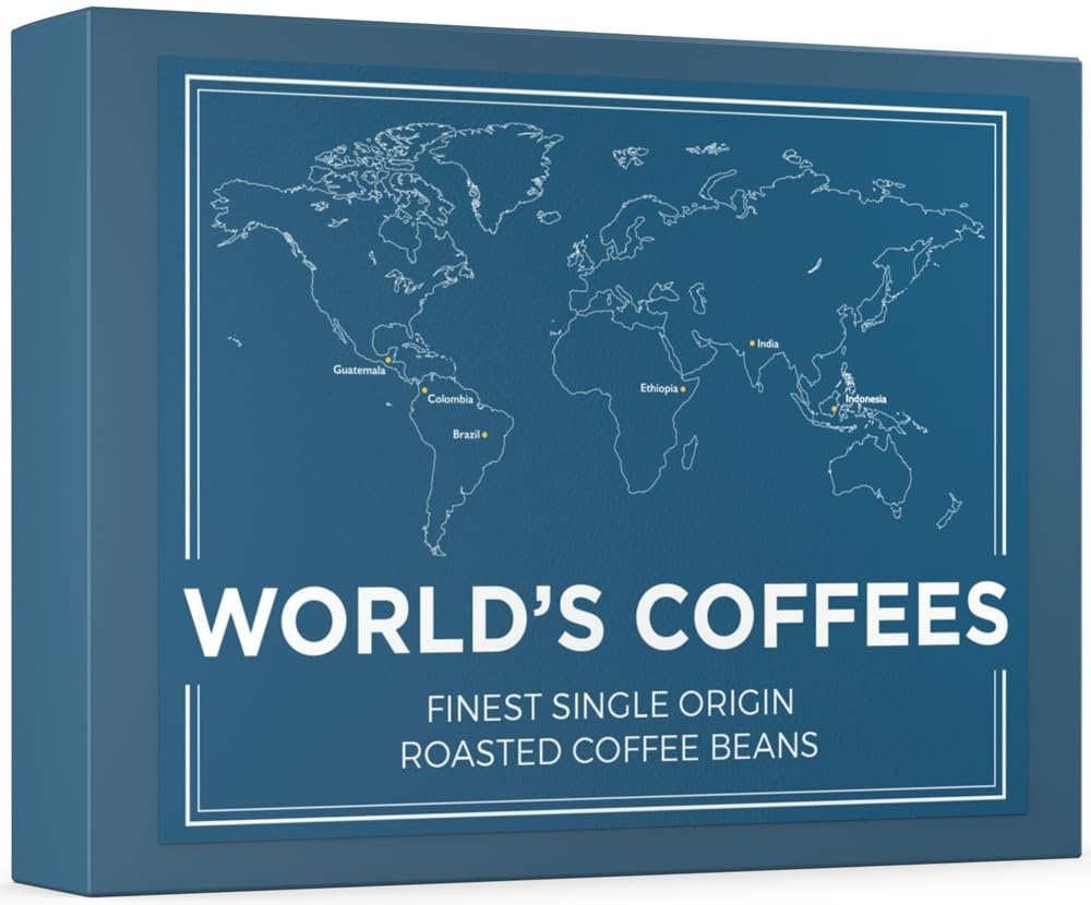 Black Vibes - Kaffeebohnen Geschenkset - WORLD'S COFFEES | Kaffeebohnen Kaffee 420g (6x70g) | 6 Feinste Single-Origin-Kaffees | Geschenkidee für Sie oder Ihn