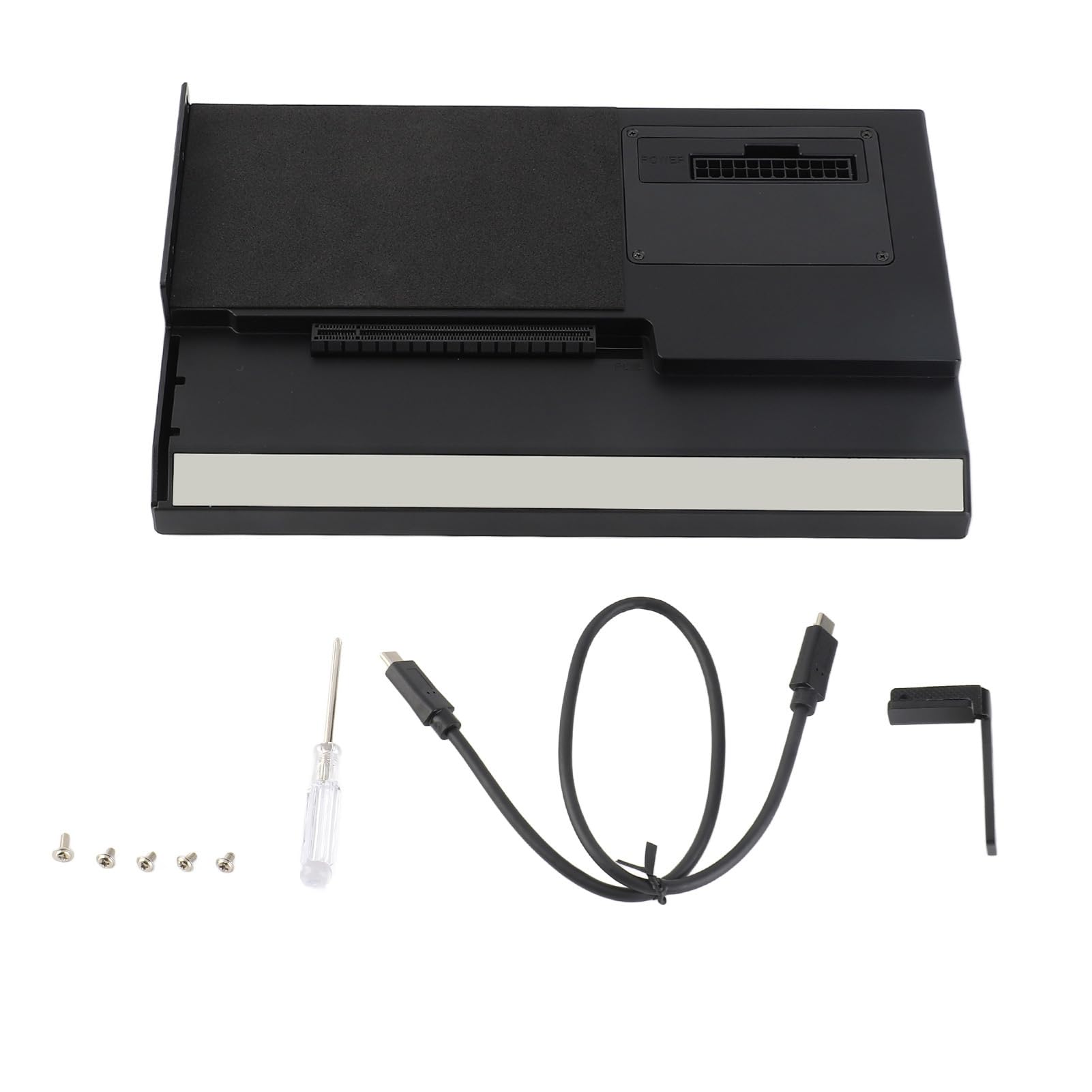 aqxreight Dock USB4 per GPU Esterno con Slot M.2 NVMe | 40Gbps Compatible, RJ45 Gigabit Ethernet, 60W PD Charging, Aluminum Alloy Enclosure for Laptop and NUC