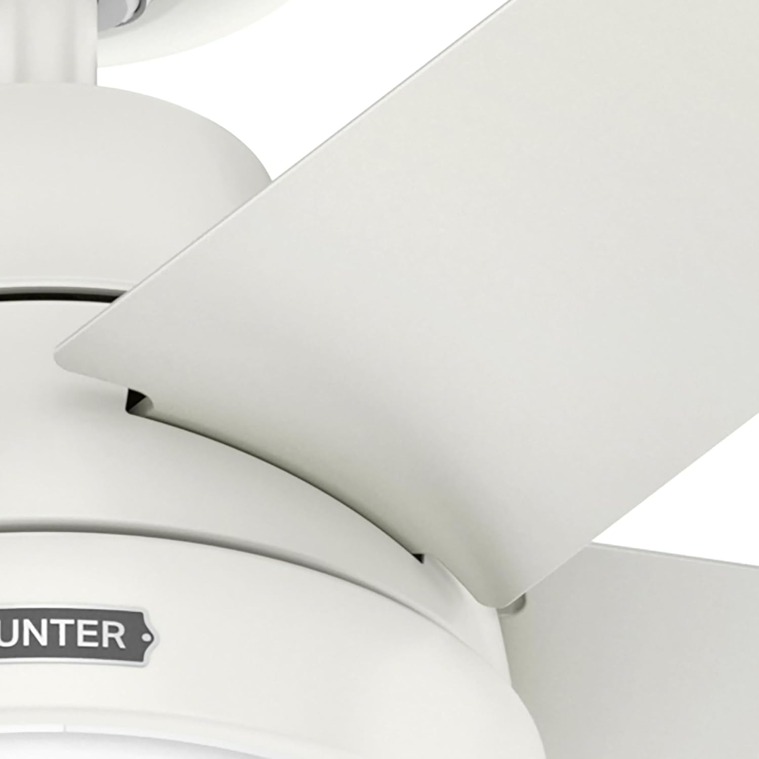 Hunter Fan 60 Inch Fresh White Indoor Ceiling Fan with Light and Remote Control for Bedroom, Living Room, Office, Basement, Kitchen, Dining Room (Renewed)