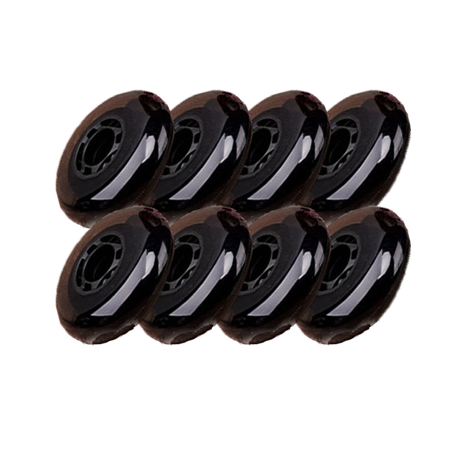 Ruote di ricambio per pattini in linea 85A (confezione da 8), per adulti, 72 mm, 76 mm, 80 mm, senza cuscinetti per fiori piatti, Brush Street, grigio, 80 mm