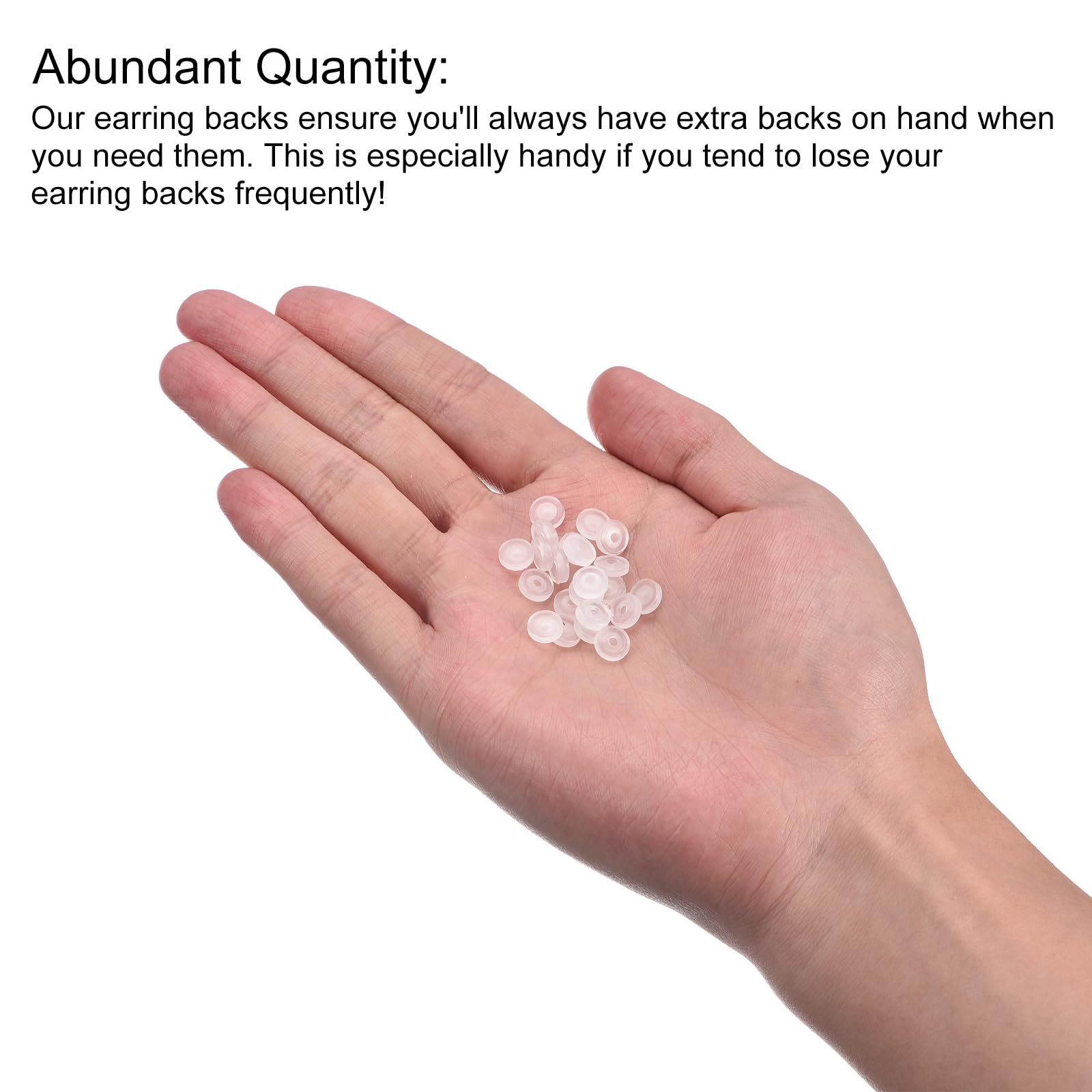 uxcell Earring Pads, 24pcs 2 Sizes - Silicone Clip-On