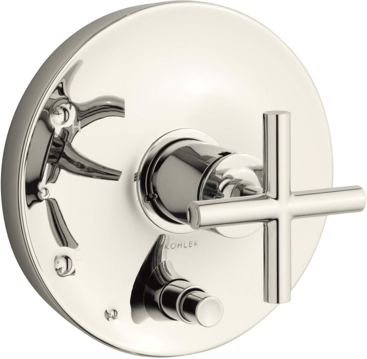 Purist Rite-Temp Pressure-balancing Valve Trim With Cross Handles, Valve Not Included