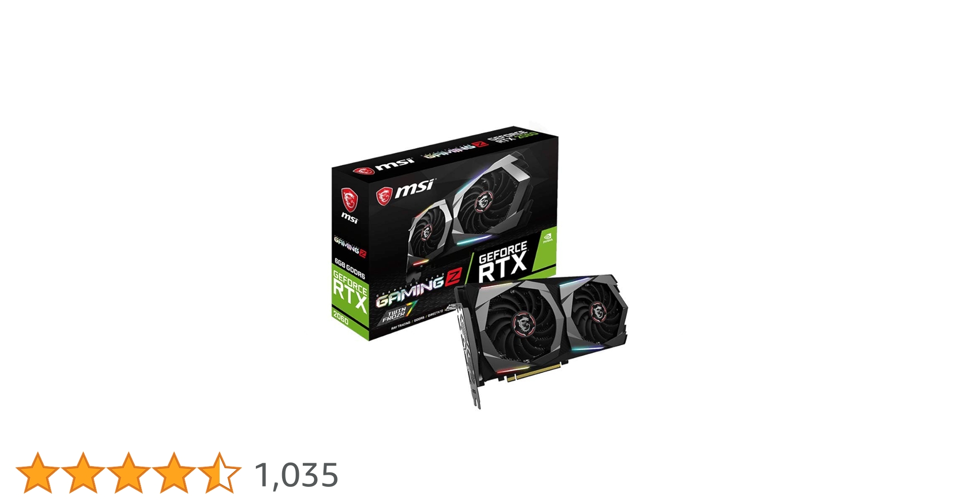 Amazon | MSI GeForce RTX 2060 GAMING Z 6G GeForce RTX 2060