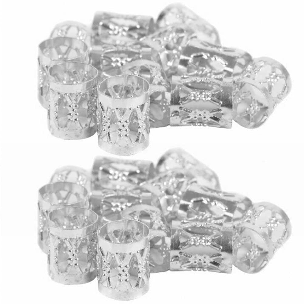 100 Perles Tressées Pour Dreadlocks – 2 Styles, Alliage Transparent, Doré Et Clair