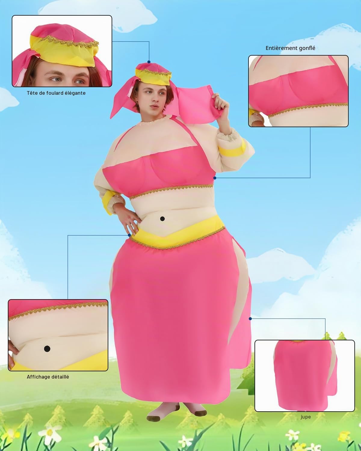 Costume de Ballet Gonflable Adulte - Costume de Ballet Gonflable pour Tout le Corps Homme Femme, Costume Amusant de Carnaval pour Halloween Noël Carnaval Fête