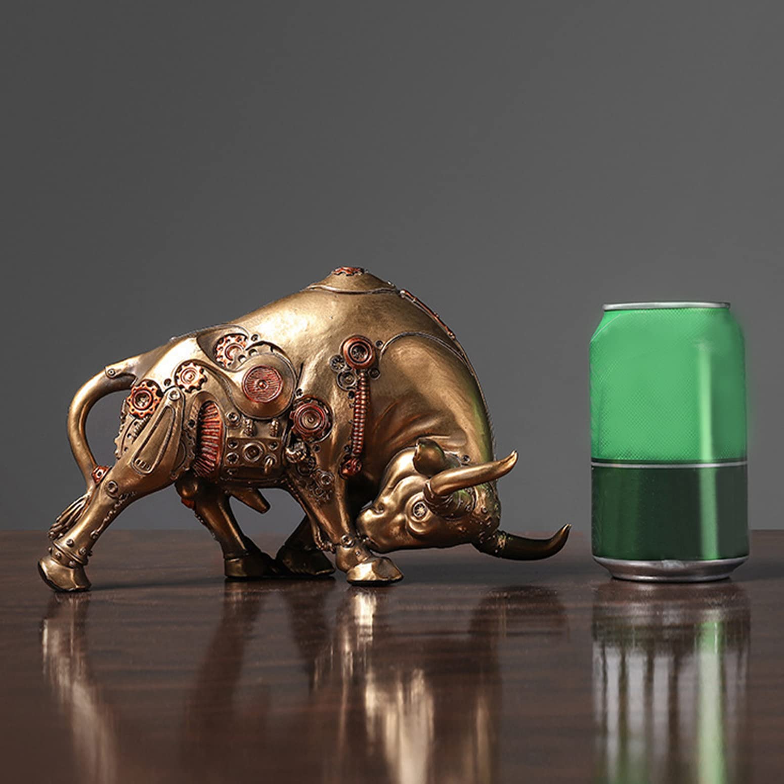 LGYKUMEG Stier Statue deko Figuren, Bulle und bär Figuren deko,Abstrakte Tier Skulptur, repräsentiert viel Glück der Karriere und Reichtum,für Home Office Schreibtisch Geschenk Dekor (22 * 10 * 23cm)