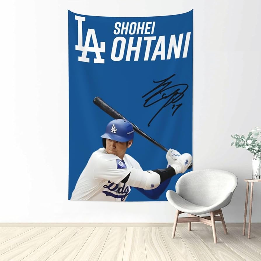 Amazon.co.jp: 大谷翔平 ドジャースタペストリー 写真ポスター