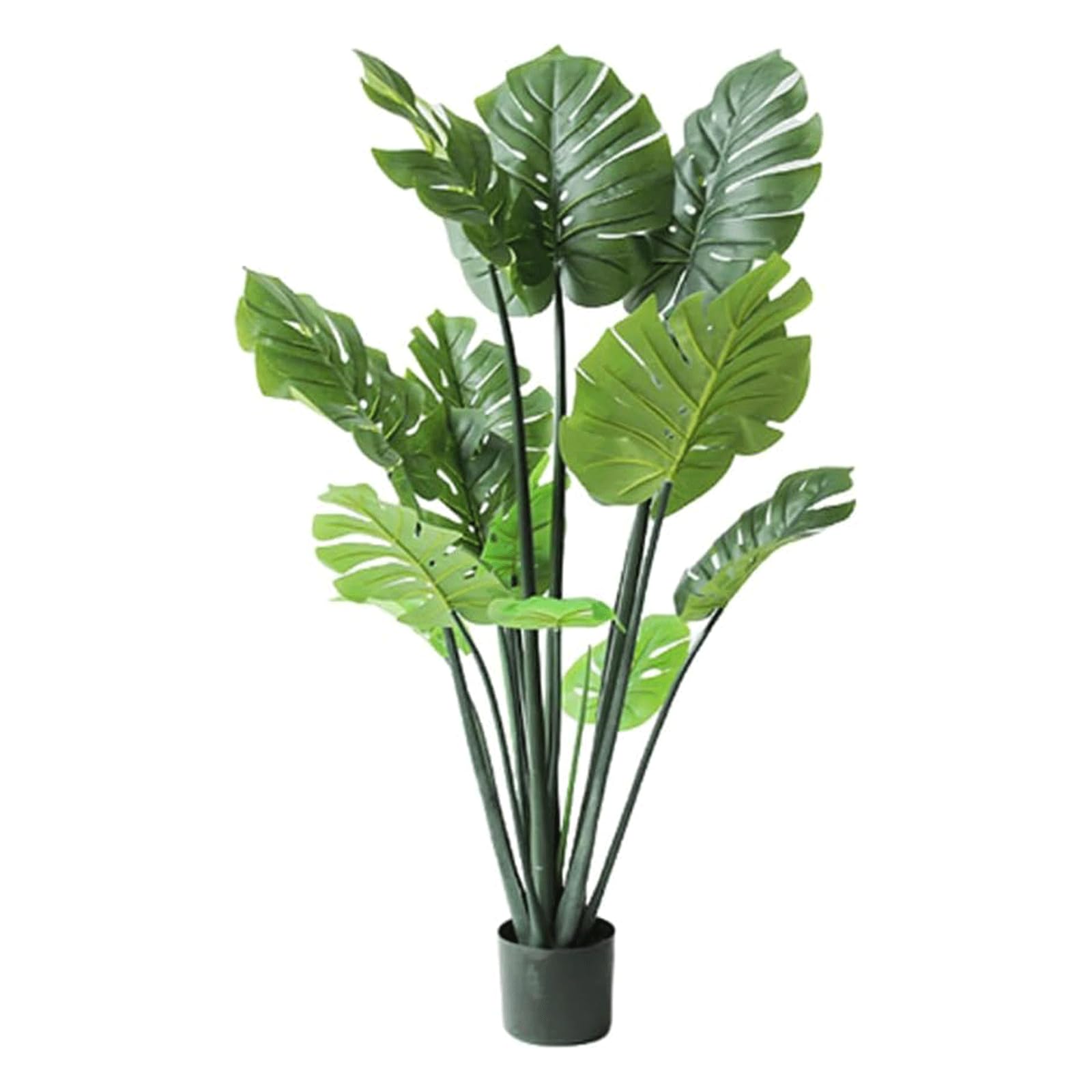 HCZKIUJY 4.9ft Pot Artificial Trees Monstera Faux Plant For Indoor Outdoor Decor Artificial Plant with Plastic Nursery Pot Fake Tree