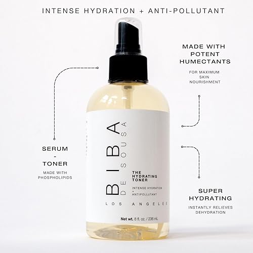 Miniatura 2 de BIBA DE SOUSA The Hydrating Toner with Phospholipids - Hidratación intensa y anticontaminante - Spray fijador de maquillaje - para todo tipo de piel