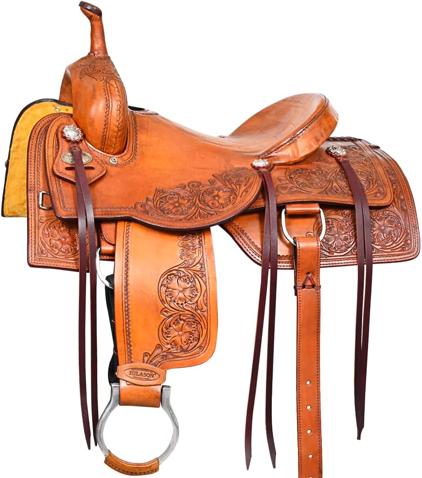 HILASON Western Horse Cutting Cutter Trail Pleasure American Leather Saddle