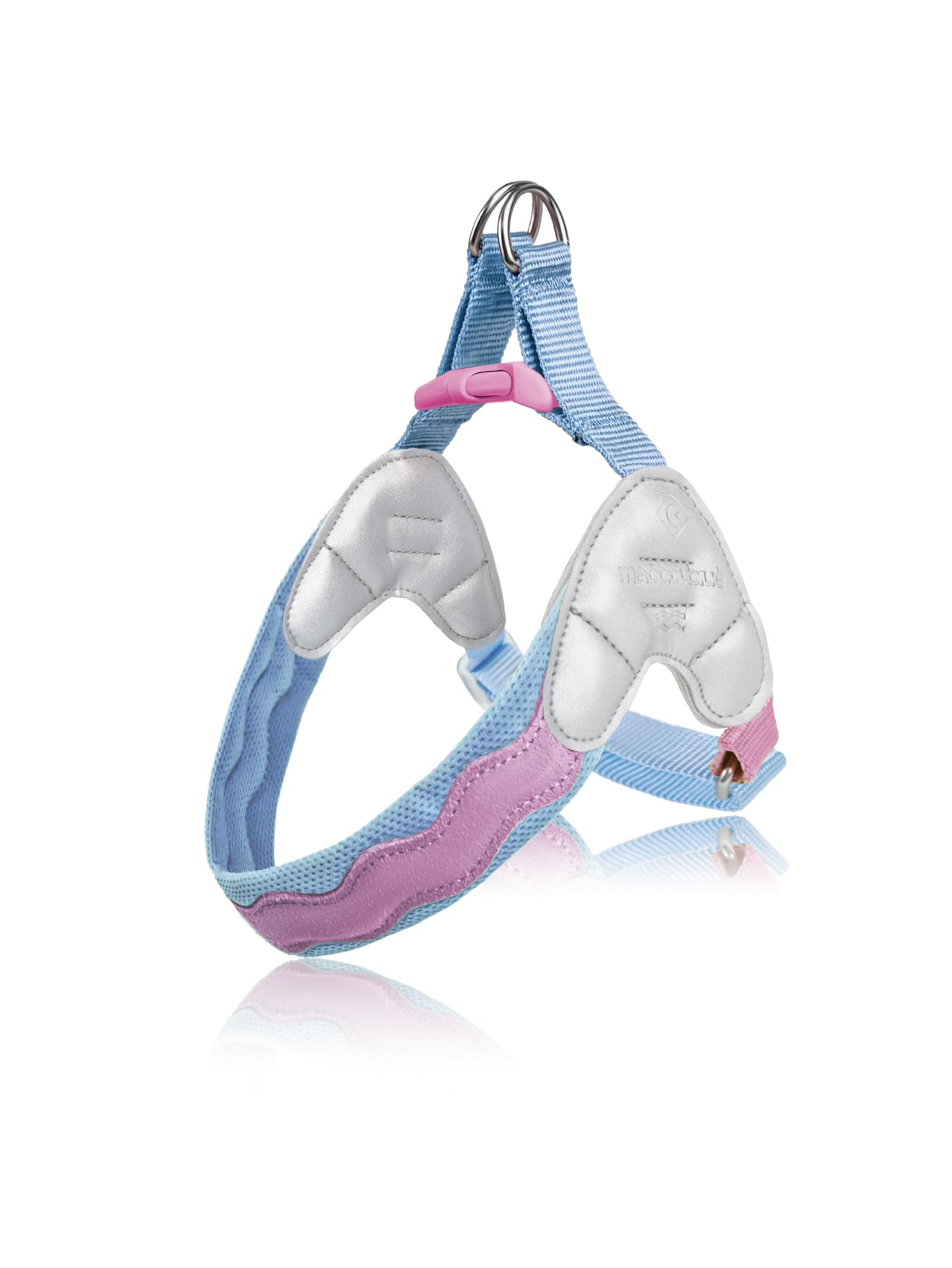 Maogoublue No Pull Dog Harness with Soft Breathable Mesh Padded Everyday Harness with Dual Leash D Rings, Adjustable Escape Proof (Y2K, XXS chest:14.17"'-16.54")