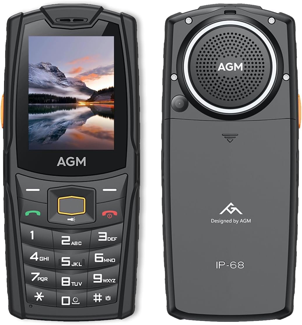 AGM M6 Resistente 4G Teléfono Móvil Senior con Botones Grandes | Resistente al Agua y a Las caídas｜Dual SIM｜Altavoz de 109 dB｜expansión de Memoria Mediante Tarjeta TF de hasta 128 GB