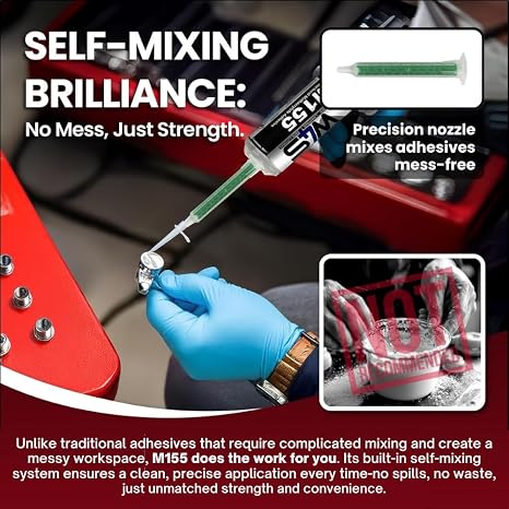 Wired4Signs MMA Adhesive 25ml | Heavy Duty Glue for Metal Plastic PVC | Fast Curing High Strength Methacrylate Marine Construction Repair Bonding Agent