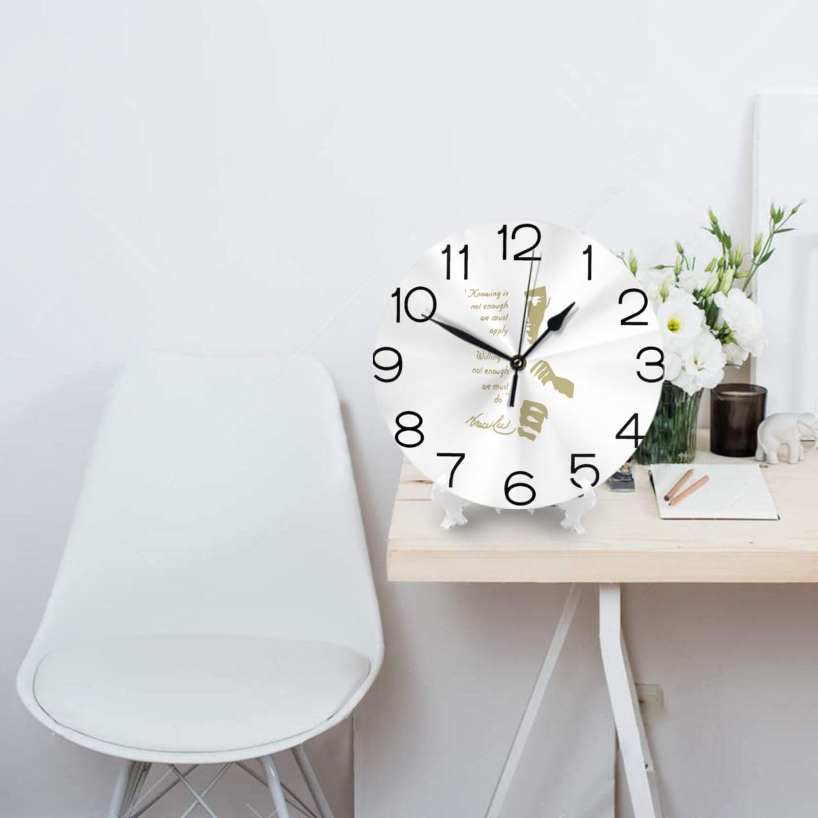 Amazon.co.jp: 掛け時計 静音 Bruce Lee ブルースリー 李小龍 カンフー